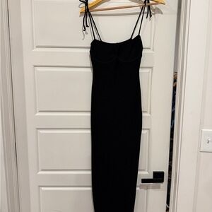 Reformation Black Strapless Dress